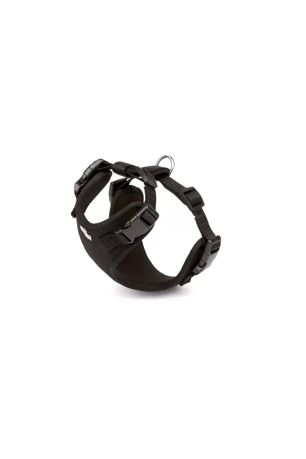 Doggie Havalı Ped Dokuma Köpek Göğüs Tasması 30/35 cm Siyah