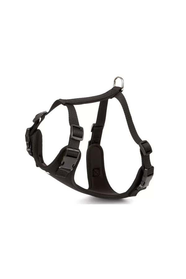 Doggie Havalı Ped Dokuma Köpek Göğüs Tasması 45/55 cm Siyah