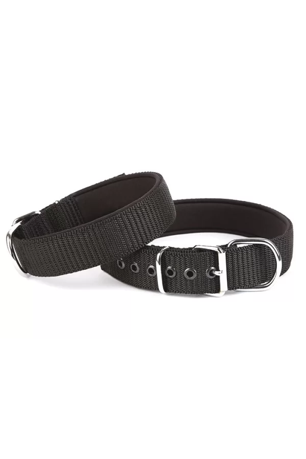 Doggie Konfor Seri Dokuma Köpek Boyun Tasması 4x52-60cm Siyah