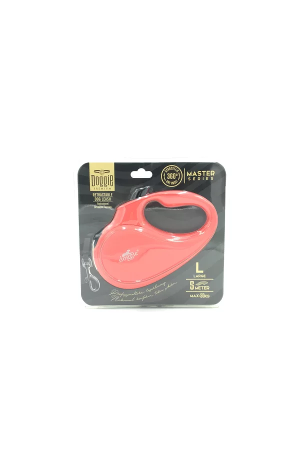 Doggie Master Seri Otomatik Makaralı Köpek Gezdirme 12 kg / 3 M Pembe