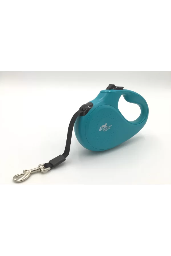 Doggie Master Seri Otomatik Makaralı Köpek Gezdirme 12 kg / 3 M Turkuaz