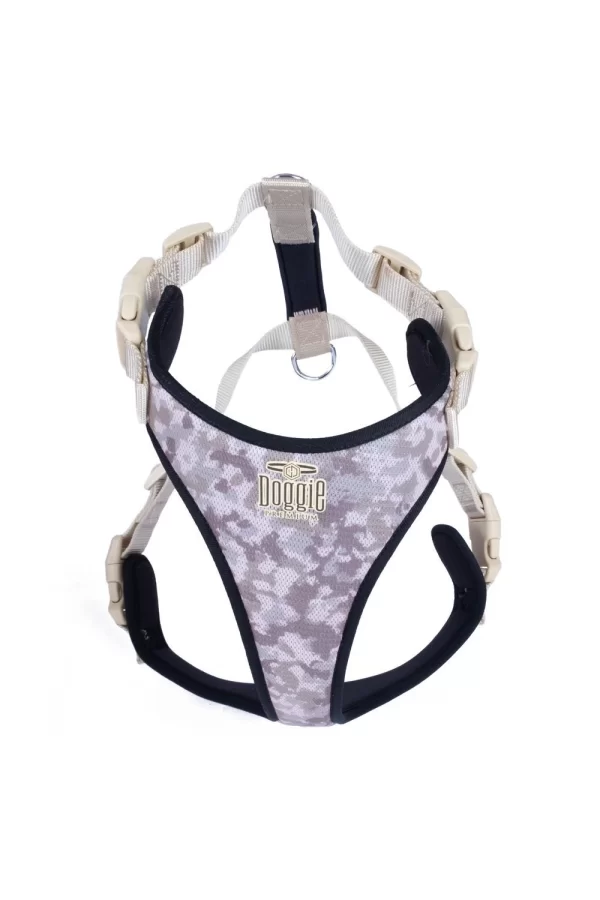 Doggie Yumuşak Softlu Köpek Göğüs Tasması 45/55 cm Kamuflaj Açık