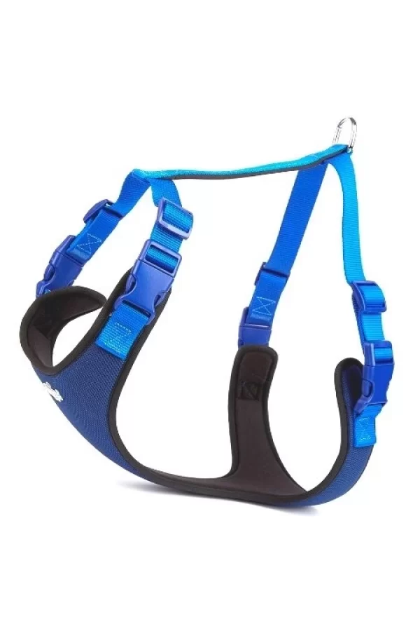 Doggie Yumuşak Softlu Köpek Göğüs Tasması 45/55 cm Mavi