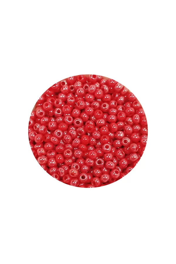 Dökme Cam Kum Boncuk (11/0) 2 mm - 20 Gram -  Kırmızı - BNC004