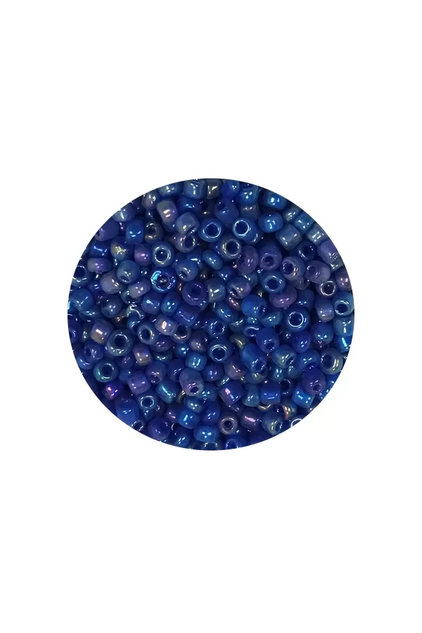 Dökme Cam Kum Boncuk (11/0) 2 mm - 20 Gram -  Koyu Mavi - BNC017
