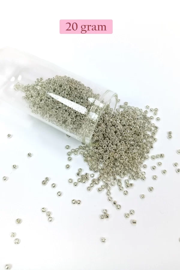 Dökme Cam Kum Boncuk (11/0) 2 mm - 4 Renk - Toplam 80 Gram -  BNC404