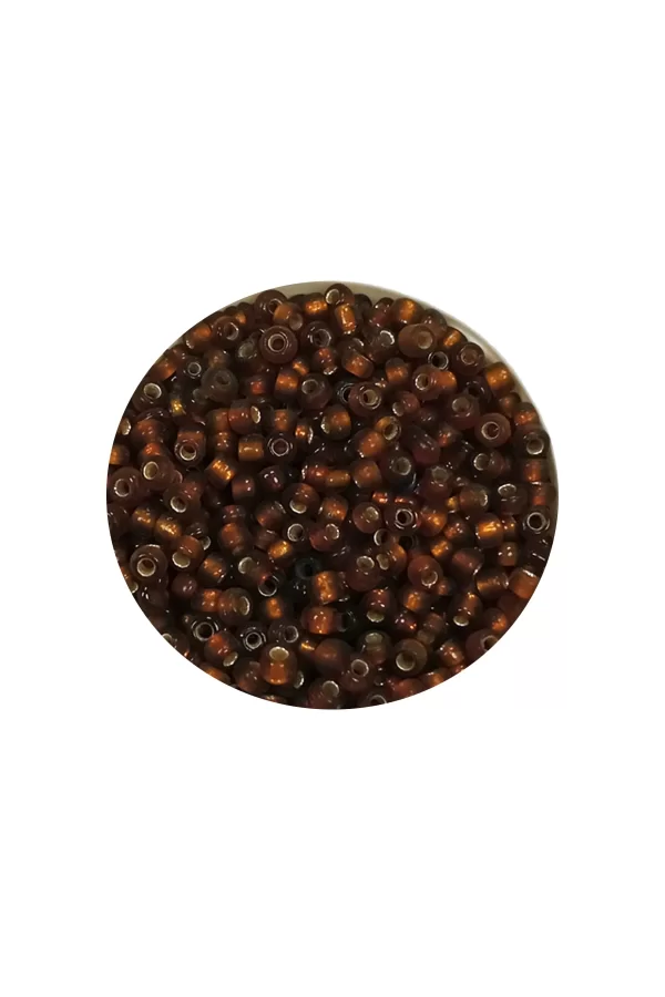 Dökme Cam Kum Boncuk (11/0) 2 mm - 60 Gram -  Çok Koyu Turuncu - BNC064