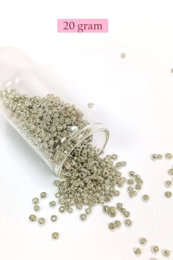 Dökme Cam Kum Boncuk (8/0) 3 mm - 4 Renk - Toplam 80 Gram - BNC417