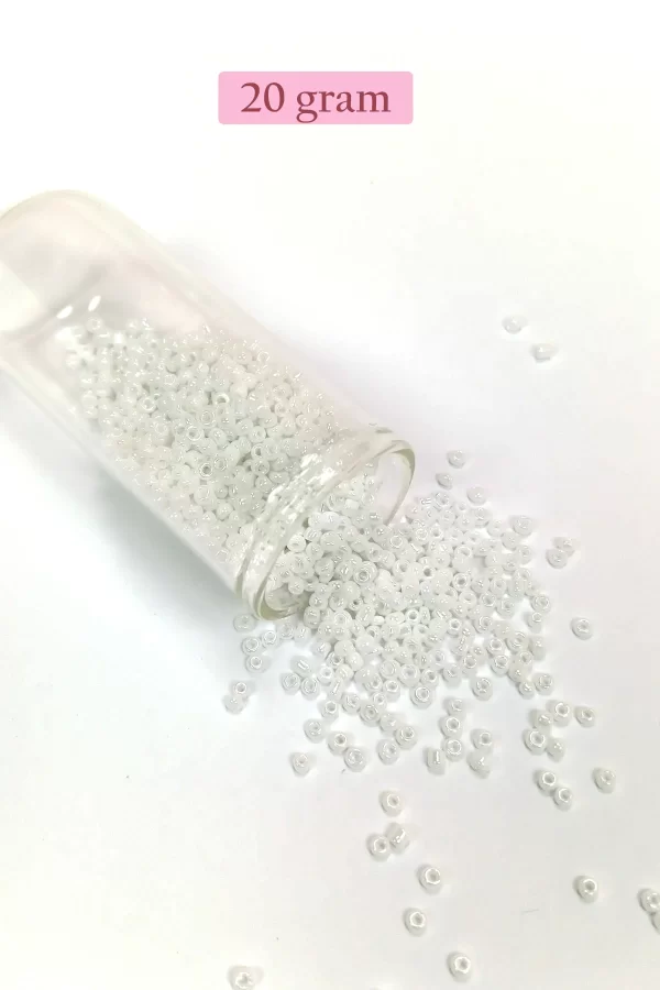 Dökme Cam Kum Boncuk (8/0) 3 mm - 4 Renk - Toplam 80 Gram - BNC418