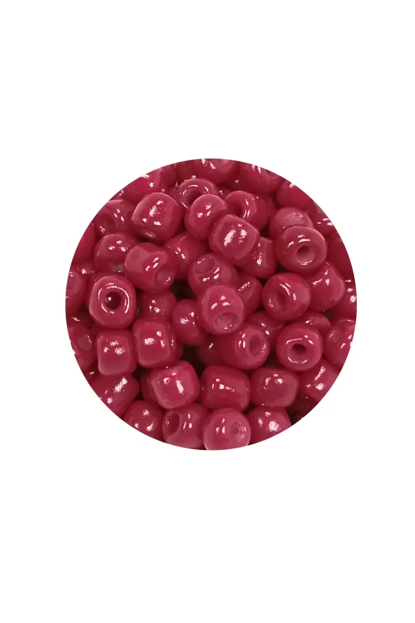 Dökme Cam Kum Boncuk Büyük Boy (6/0) 4 mm - 60 Gram - Bordo - BNC133