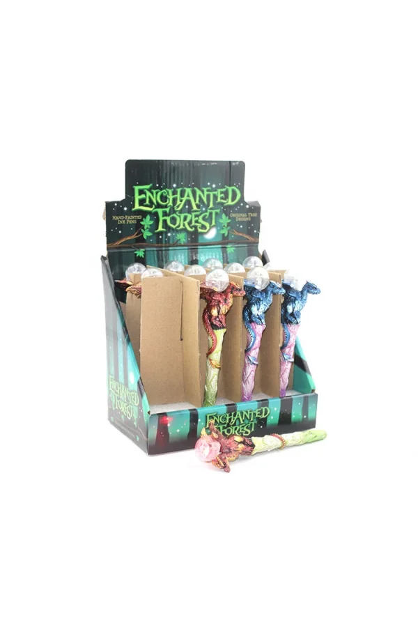Dragonlu Polyester Işıklı Tükenmez Kalem