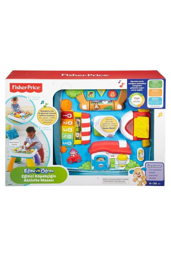 Drh44 Fisher-price® Yaşa Göre Gelişim Eğitici Köpekçiğin Aktivite Masası Türkçe Ve İngilizce
