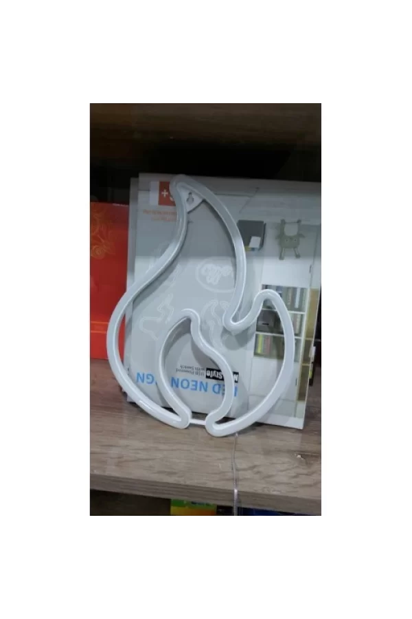 Duvara Asmalı Neon Alev 30×23cm