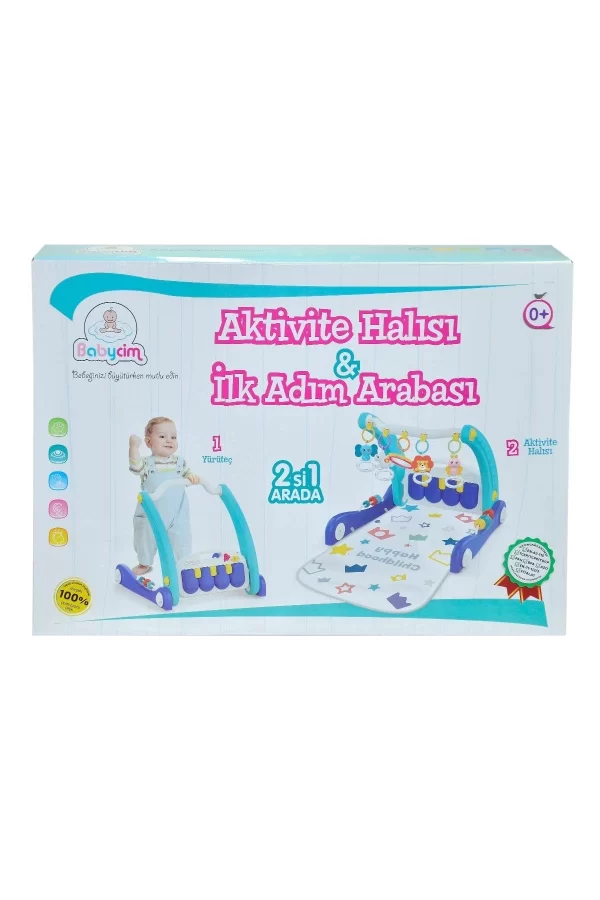 E0633 Aktivite Halısı İlk Adım Arabası Mavi