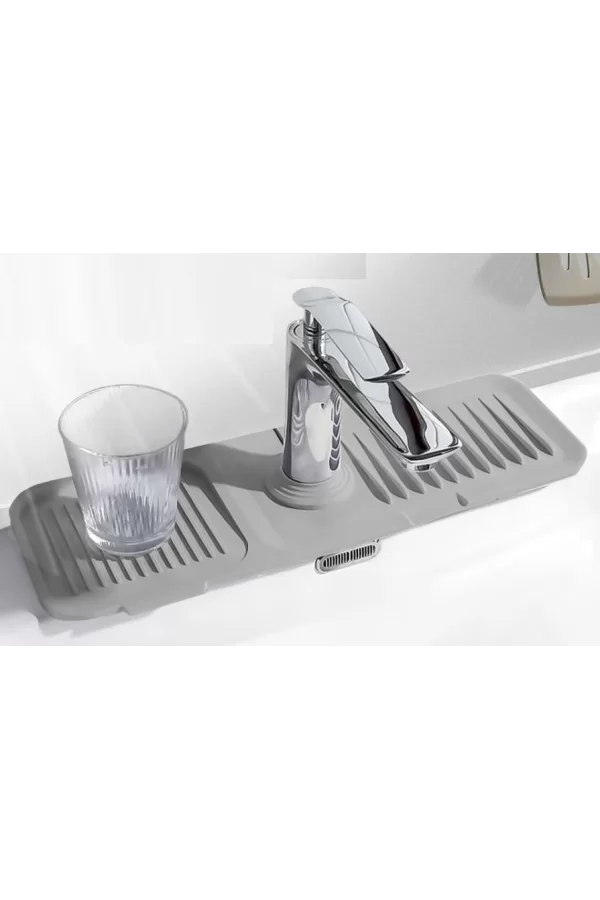 Elastik Mutfak Banyo Musluk Matı Düzenleyici Kaydırmaz Taban Organizer Lavabo Kenar Matı