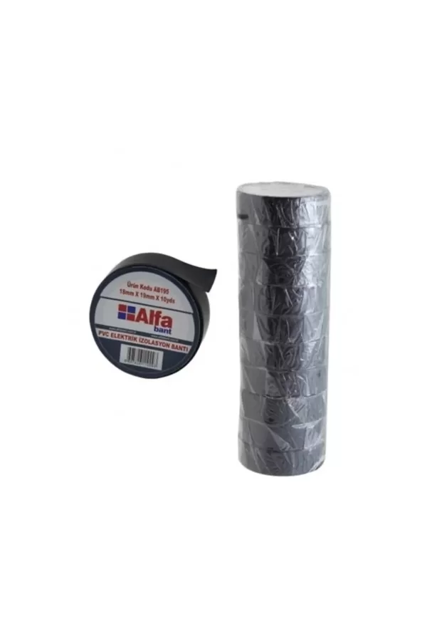 Elektrik Bantı Siyah 10lu Paket Alfa Bant Royaleks-HRD015