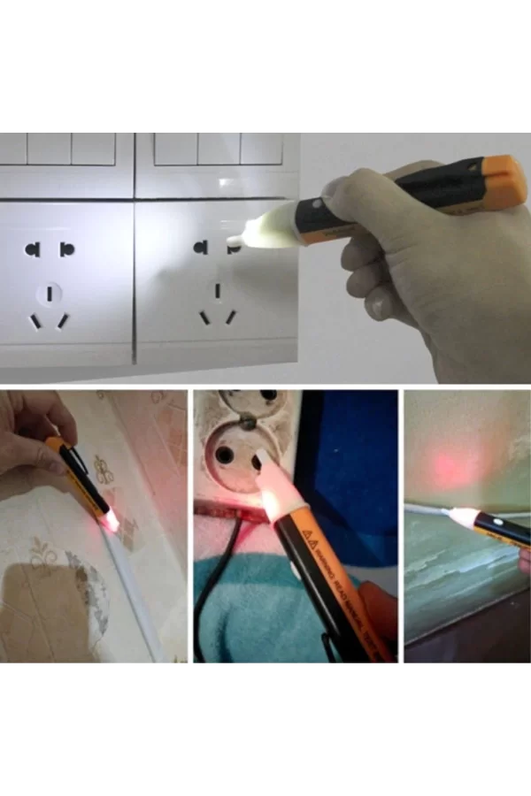 Elektrik Kaçak Dijital Kontrol Kalemi Cihazı -dedektörlü Temassız Işıklı Kablo Voltaj Test