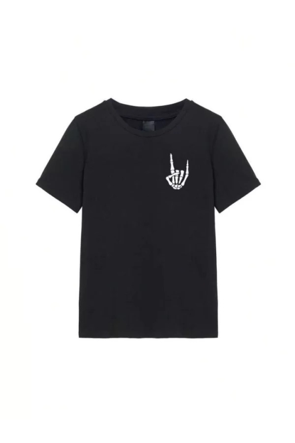 Erkek Baskılı Oversize T-shirt - Siyah