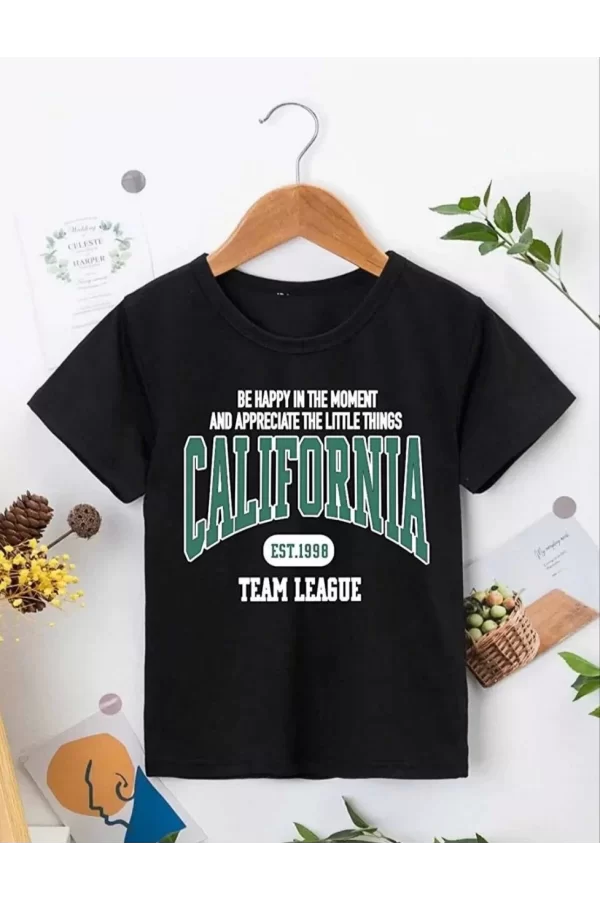 Luz&Pos Erkek Çocuk Baskılı T-shirt - Siyah