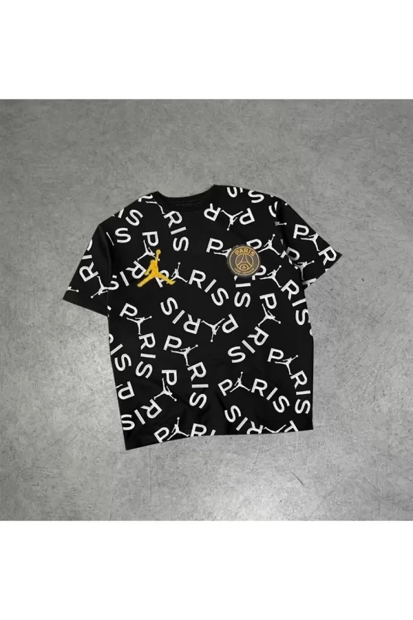 Luz&Pos Erkek Dijital Baskılı Oversize T-shirt Siyah