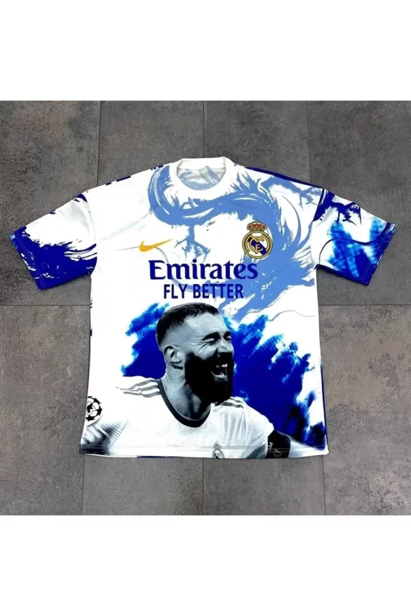 Luz&Pos Erkek Dijital Sırt Baskılı Oversize T-shirt - Beyaz