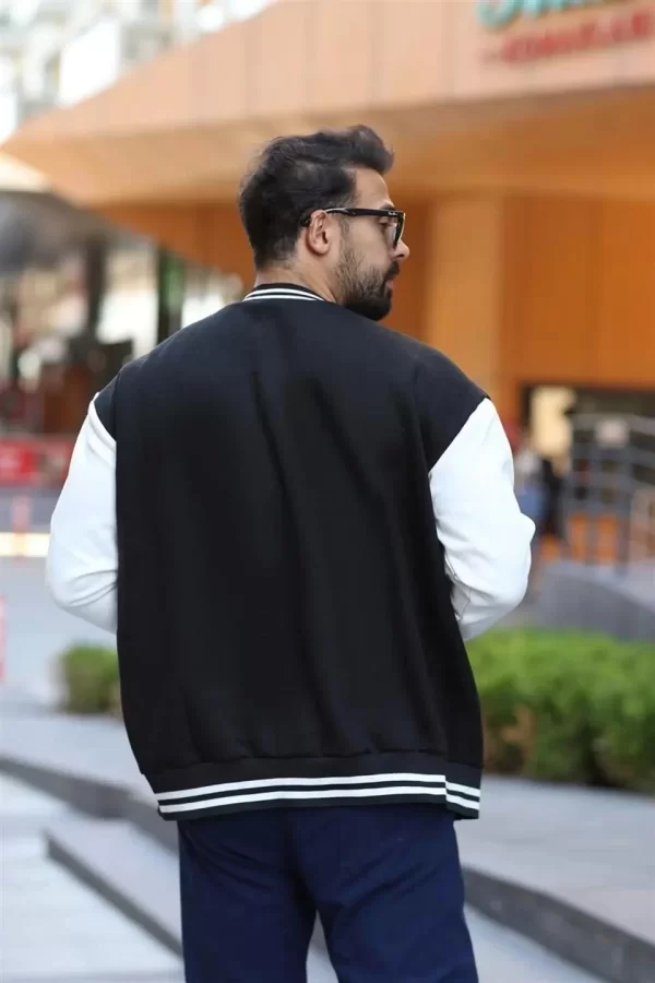 Luz&Pos Erkek Oversize Kolej Ceket - Siyah