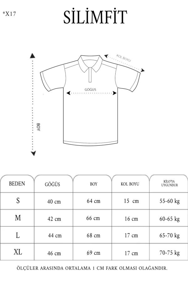 Luz&Pos Erkek Yakalı Slim Fit Dokuma T-shirt - Beyaz
