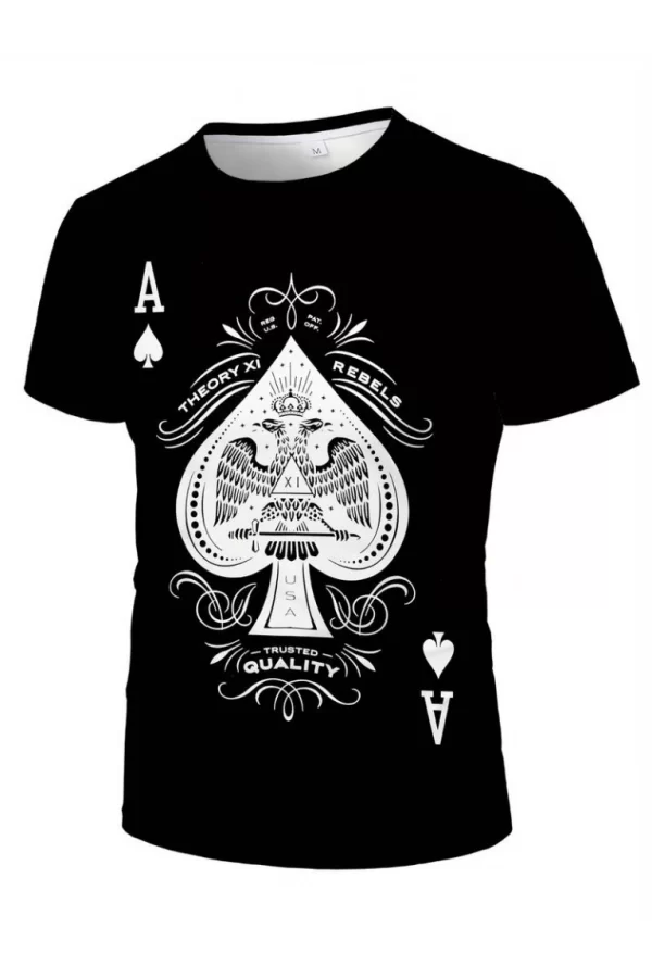 Erkekkısa Kollu Yuvarlak Yaka Desenli Viskon T-shirt