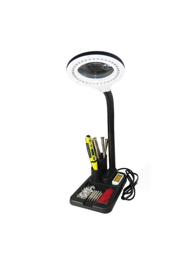 Esnek 5x /10x,40 Led Işıklı Büyüteç ,lamba  Büyüteç Okuma, Çalışma Lehim Masa Lambası A808