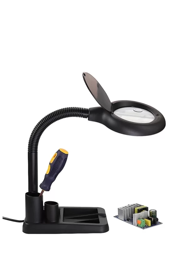 Esnek 5x /10x,40 Led Işıklı Büyüteç ,lamba  Büyüteç Okuma, Çalışma Lehim Masa Lambası A808