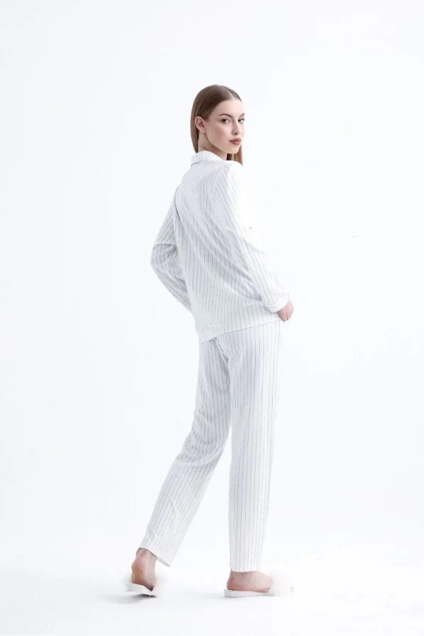 Espuar 775 Kadın Çizgili Penye Pijama Takımı