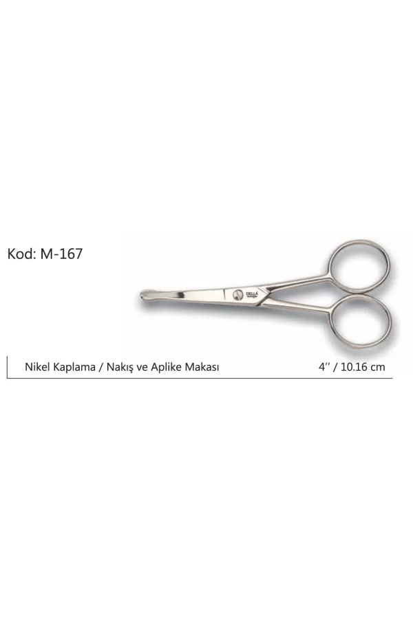 Europe Aplike Ve Nakış Makası Kıvrık Küt Uçlu No:4 10,16 Cm