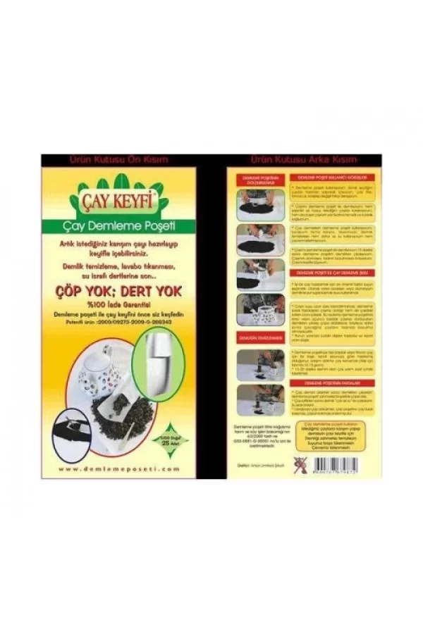 Ev Tipi Çay Demleme Poşeti 25li Paket