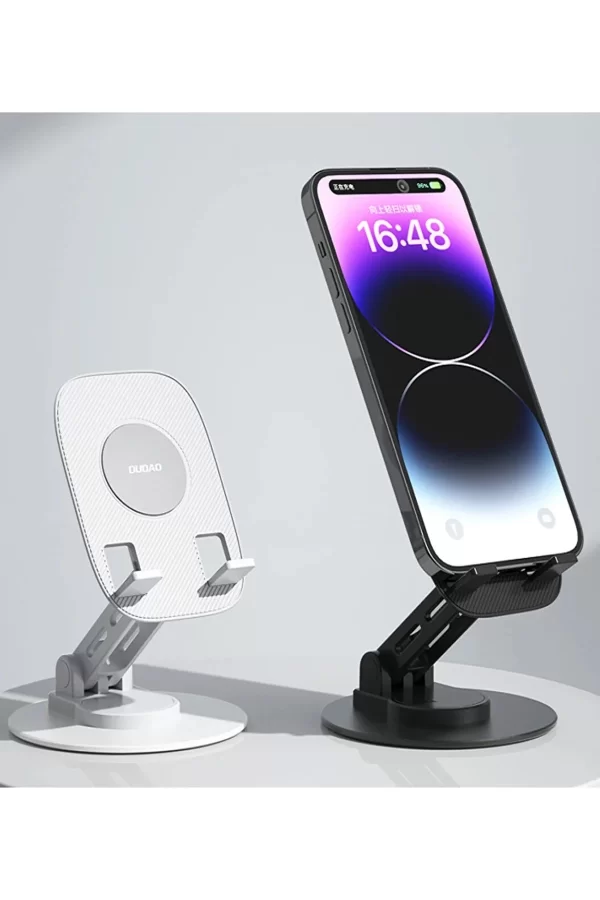 F17s  Masaüstü Telefon Tutucu Döner Tabanı Alüminyum Paslanmaz Çelik Katlanabilir