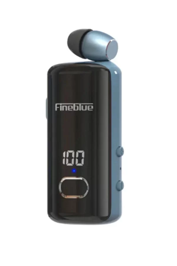 F580 Dijital Göstergeli Makaralı Titreşimli Bluetooth Kulaklık Mavi