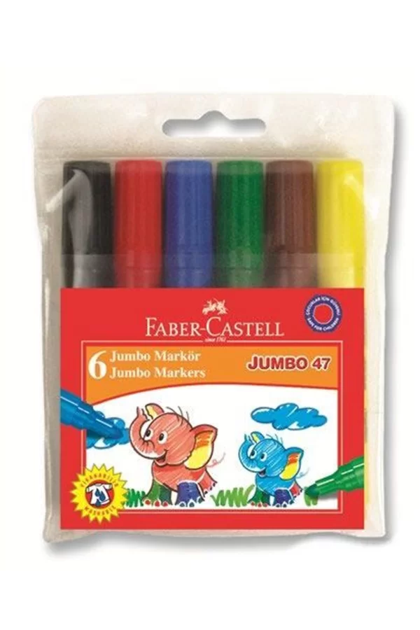 Faber Castell Fc Jumbo 47 Markör 6lı Poşet
