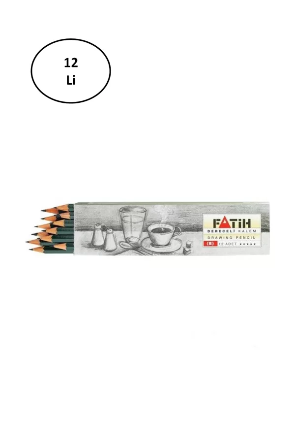 Fatih Kurşun Kalem Dereceli B - 12li Paket