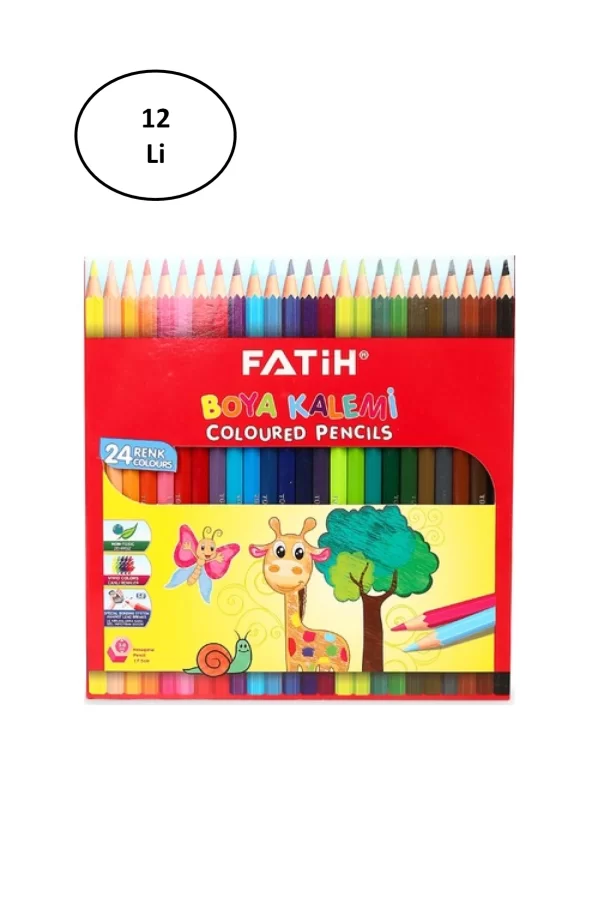 Fatih Kuruboya 24 Renk Tam Boy 12li