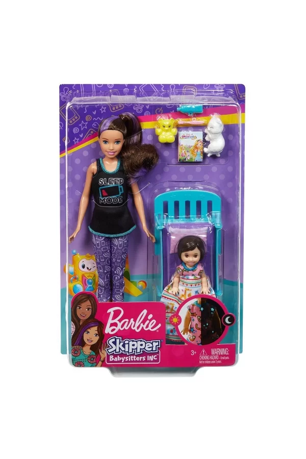 Fhy97 Barbie Bebek Bakıcısı Bebeği Ve Aksesuarları Oyun Seti