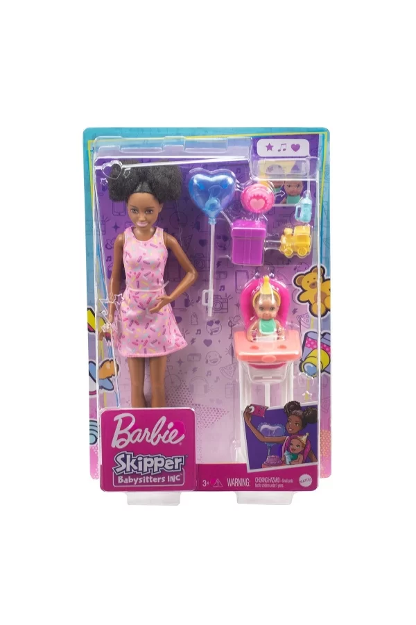 Fhy97 Barbie Bebek Bakıcısı Bebeği Ve Aksesuarları Oyun Seti