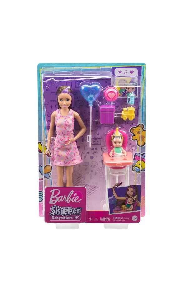 Fhy97 Barbie Bebek Bakıcısı Bebeği Ve Aksesuarları Oyun Seti