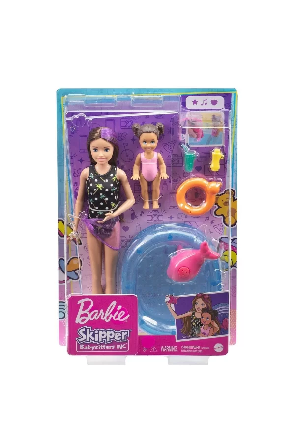 Fhy97 Barbie Bebek Bakıcısı Bebeği Ve Aksesuarları Oyun Seti