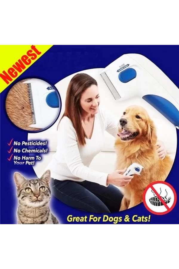 Flea Doctor Kedi Ve Köpekler İçin Pilli Pire Tarağı
