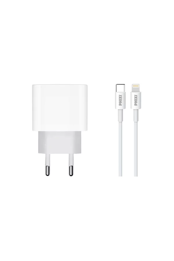 Force Qch281l Pd Destekli 15w Type-c To Lightning Usb Kablolu Şarj Cihazı