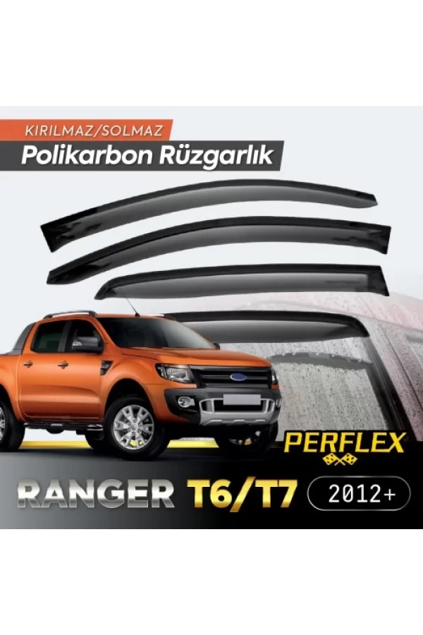 Ford Ranger T6-T7 Geniş Tip 2012+ Cam Rüzgarlığı V2 Düz