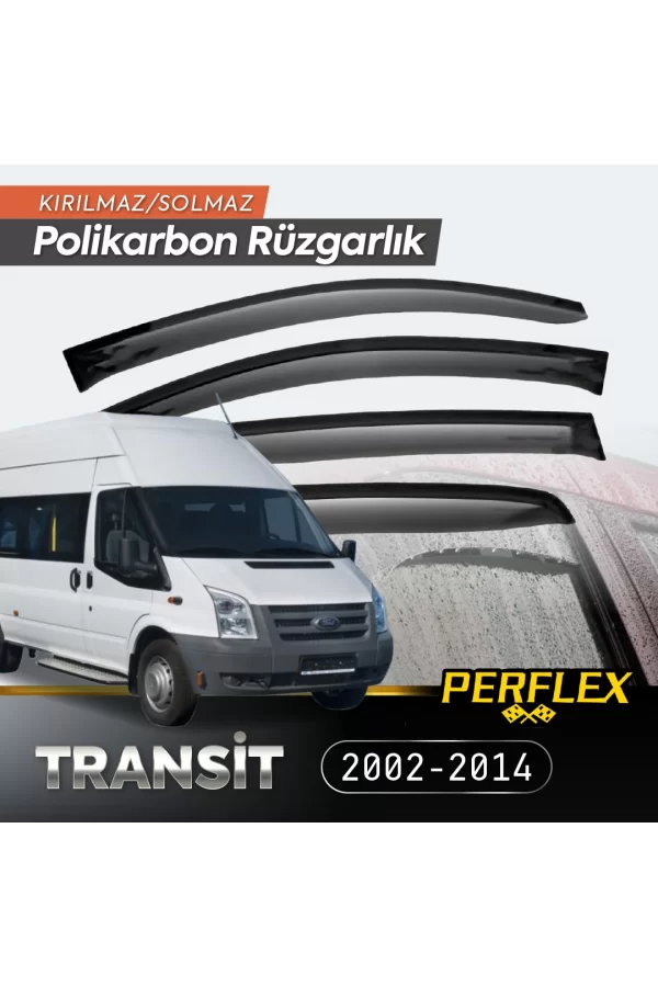Ford Transit 2002-2014 Cam Rüzgarlığı V2 Düz
