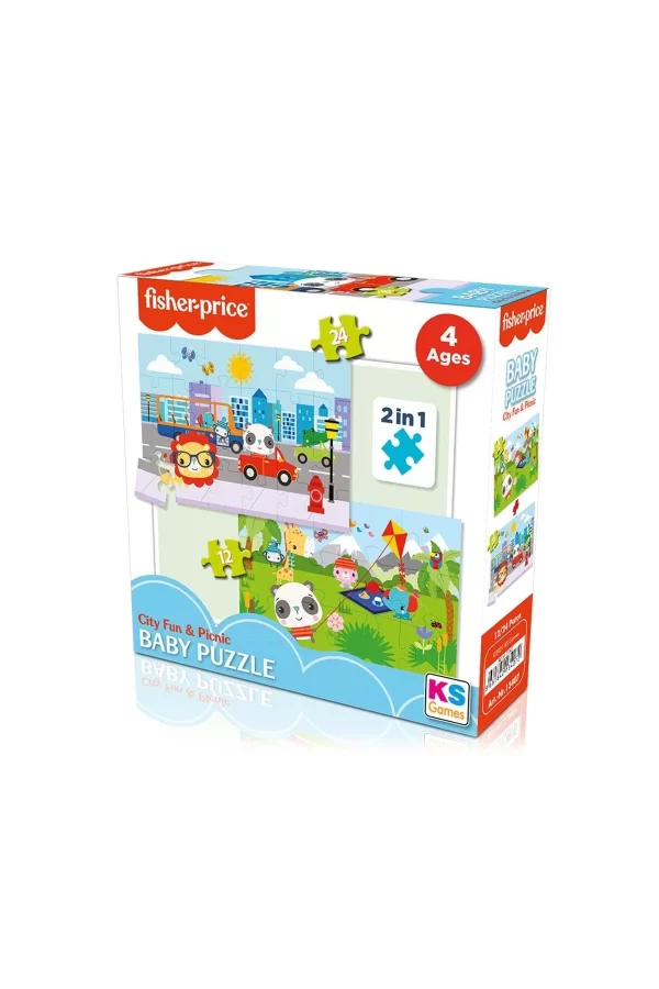 Fp 13407 Fisher Price Baby Puzzle City Fun Picnic 2ın1