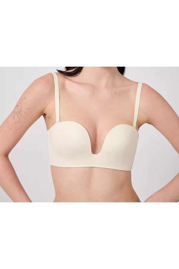 Freshness MSF05 Destekli V Dekolte Lazer Kesim Sütyen