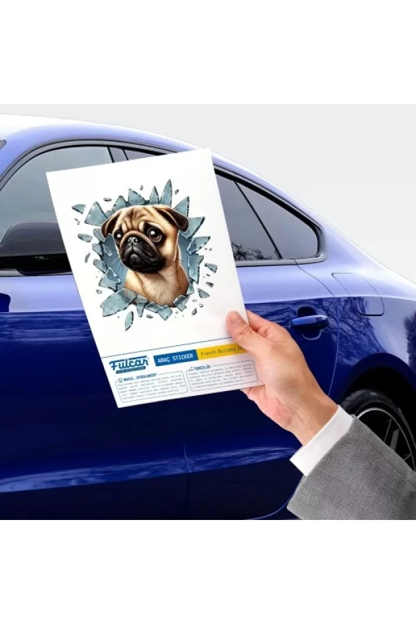 Fulcar French Bulldog Araç Stickerı