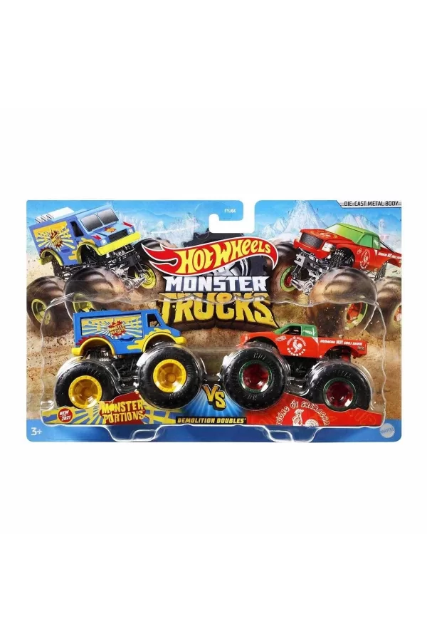 Fyj64 Hot Wheels Monster Trucks Güçlü İkili 1:64 Arabalar